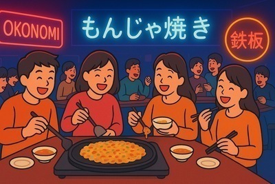 みんなでもんじゃ焼きパーティー✨