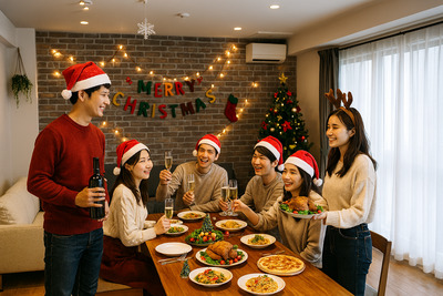 12/24クリスマスパーティー（現在17名）とにかく料理+カラオケもあり