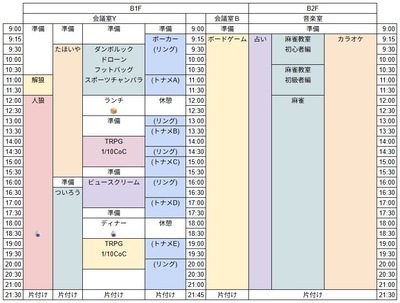 合同イベント　四ツ谷　人狼、ボードゲーム、カラオケ、スポーツ等