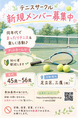 ギャラリー｜４０代後半～５０代★同世代でまったりゆる～く活動★テニス仲間募集